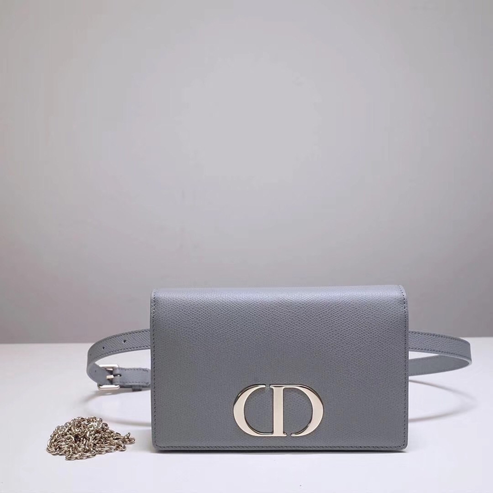 Dior 30 Montaigne 2 In 1 Belt Bag In Grey Calfskin CDBS2006