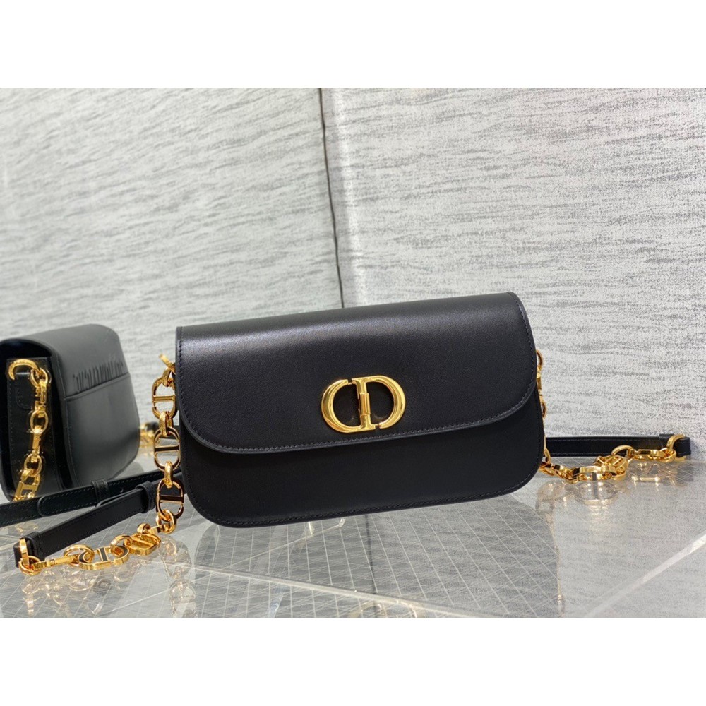 Dior 30 Montaigne Avenue Bag In Black Box Calfskin CDBS2005