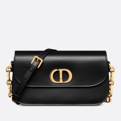 Dior 30 Montaigne Avenue Bag In Black Box Calfskin CDBS2005