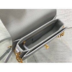 Dior 30 Montaigne Avenue Bag In Grey Box Calfskin CDBS2009