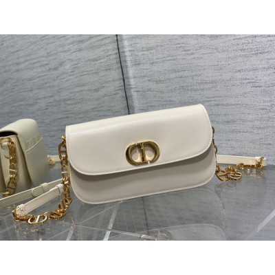 Dior 30 Montaigne Avenue Bag In White Box Calfskin CDBS2010