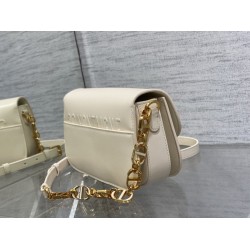 Dior 30 Montaigne Avenue Bag In White Box Calfskin CDBS2010