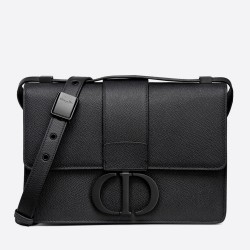 Dior 30 Montaigne Bag In Black Ultra Matte Grained Calfskin CDBS2011