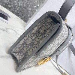 Dior 30 Montaigne Bag In Grey Oblique Jacquard Canvas CDBS2017