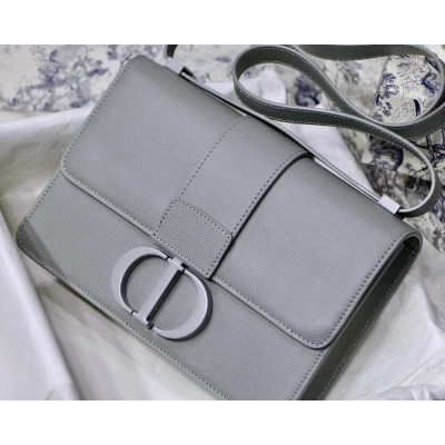 Dior 30 Montaigne Bag In Grey Ultra Matte Grained Calfskin CDBS2018