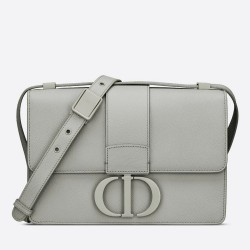 Dior 30 Montaigne Bag In Grey Ultra Matte Grained Calfskin CDBS2018