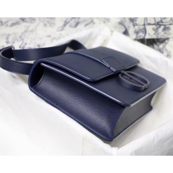 Dior 30 Montaigne Bag In Indigo Blue Matte Grained Calfskin CDBS2019