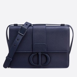 Dior 30 Montaigne Bag In Indigo Blue Matte Grained Calfskin CDBS2019