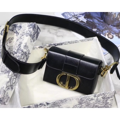 Dior 30 Montaigne Box Bag In Black Lambskin CDBS2021