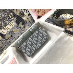 Dior 30 Montaigne Box Bag In Gray Dior Oblique Jacquard CDBS2024