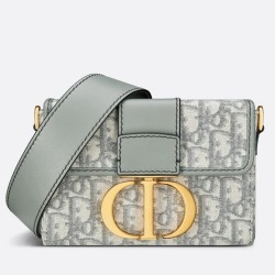 Dior 30 Montaigne Box Bag In Gray Dior Oblique Jacquard CDBS2024