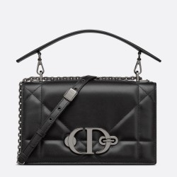 Dior 30 Montaigne Chain Bag With Handle In Black Lambskin CDBS2029