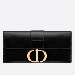 Dior 30 Montaigne Clutch Bag In Black Lambskin CDBS2030