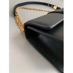 Dior 30 Montaigne East-West Bag With Chain in Black Calfskin CDBS2033