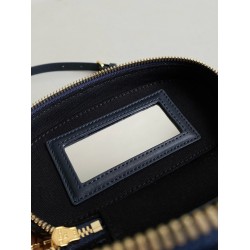 Dior 30 Montaigne Mini Vanity Case in Blue Oblique Jacquard CDBS2038