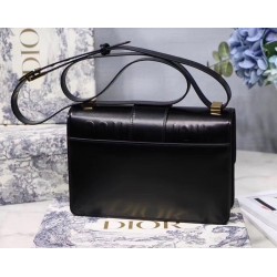 Dior 30 Montaigne Shoulder Bag In Black Calfskin CDBS2039