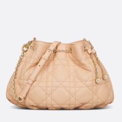 Dior Ammi Medium Bag in Sand Pink Macrocannage Lambskin CDBS2049