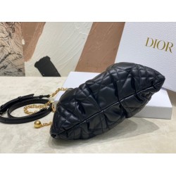 Dior Ammi Small Bag in Black Macrocannage Lambskin CDBS2050