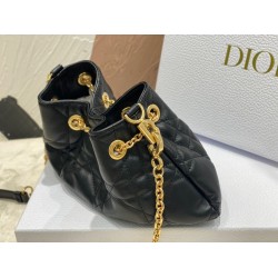 Dior Ammi Small Bag in Black Macrocannage Lambskin CDBS2050