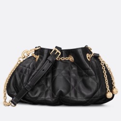 Dior Ammi Small Bag in Black Macrocannage Lambskin CDBS2050