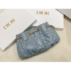 Dior Ammi Small Bag in Blue Macrocannage Lambskin CDBS2051