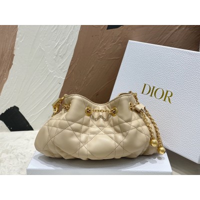 Dior Ammi Small Bag in Sand Pink Macrocannage Lambskin CDBS2052