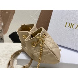 Dior Ammi Small Bag in Sand Pink Macrocannage Lambskin CDBS2052