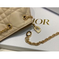 Dior Ammi Small Bag in Sand Pink Macrocannage Lambskin CDBS2052