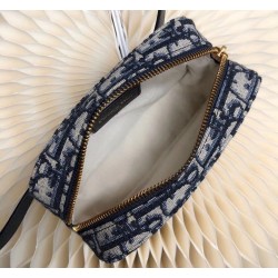 Dior Belt Pouch In Blue Oblique Canvas CDBS2054