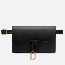 Dior Black Calfskin Saddle Belt Bag CDBS2055