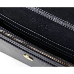 Dior Black Calskin Saddle Chain Clutch CDBS2056