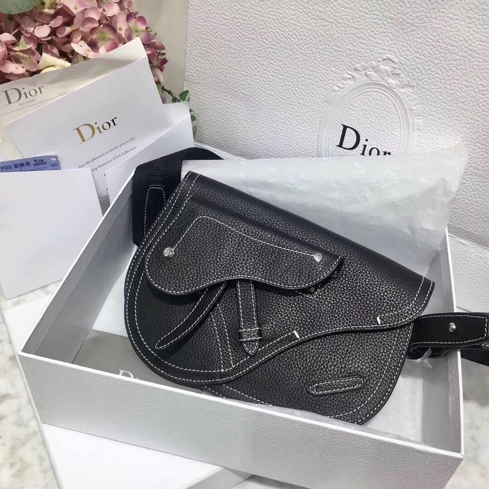 Dior Black DIOR x KAWS Pouch Saddle Bag CDBS2059