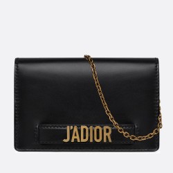 Dior Black J'Adior Wallet On Chain Pouch CDBS2062