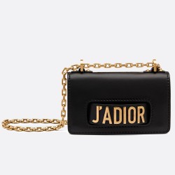 Dior Black Mini J'Adior Calfskin Flap Bag CDBS2063