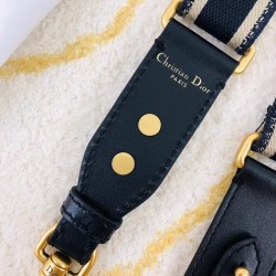 Dior Blue Embroidery Adjustable Shoulder Strap CDBS2067