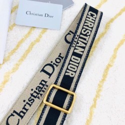 Dior Blue Embroidery Adjustable Shoulder Strap CDBS2067