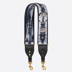 Dior Blue Multicolor Tie & Dior Embroidery Shoulder Strap CDBS2069