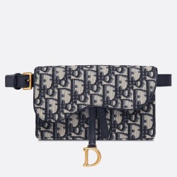 Dior Blue Oblique Saddle Belt Bag CDBS2071