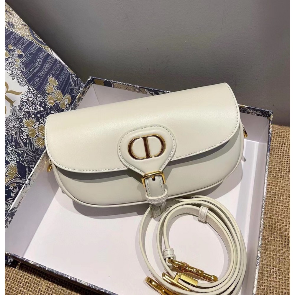 Dior Bobby East-West Bag In White Box Calfskin CDBS2080