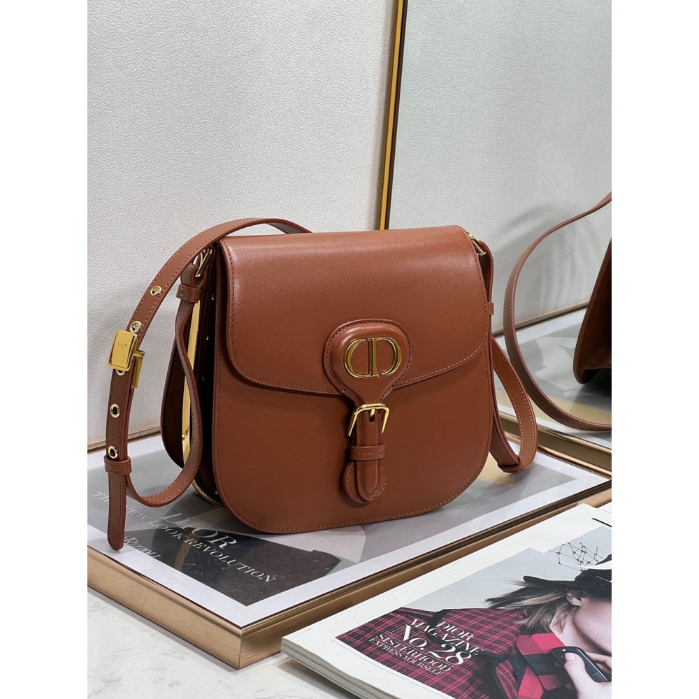 Dior Bobby Frame Bag In Brown Box Calfskin CDBS2083