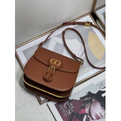 Dior Bobby Frame Bag In Brown Box Calfskin CDBS2083