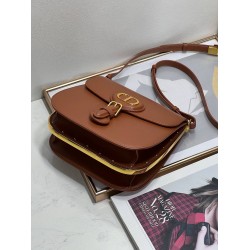 Dior Bobby Frame Bag In Brown Box Calfskin CDBS2083