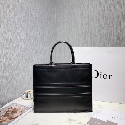 Dior Book Tote Bag In Black Smooth Calfskin CDBS2131