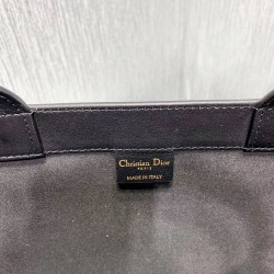 Dior Book Tote Bag In Black Smooth Calfskin CDBS2131