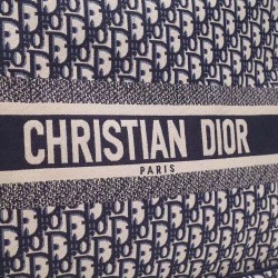 Dior Book Tote Bag In Blue Oblique Canvas CDBS2231