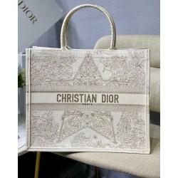 Dior Book Tote Bag In Dior Around the World Stella Embroidery CDBS2104