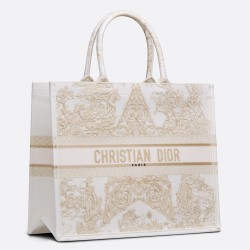 Dior Book Tote Bag In Dior Around the World Stella Embroidery CDBS2104