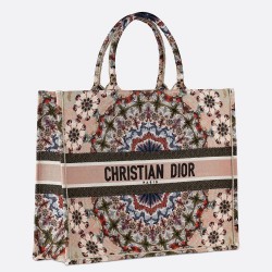 Dior Book Tote Bag In Pink KaleiDiorscopic Canvas CDBS2087