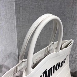 Dior Book Tote Bag In White Surrealism Printed Calfskin CDBS2919