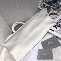 Dior Book Tote Bag In White Surrealism Printed Calfskin CDBS2919